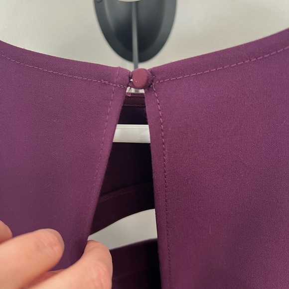 Likely Keller plum purple long sleeve mini dress with cut out detail size 6 - Picture 6 of 10